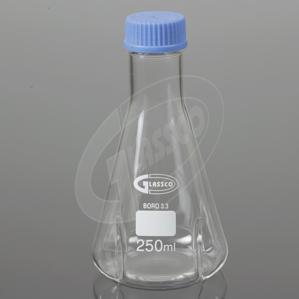 pahar erlenmeyer cu capac filetant